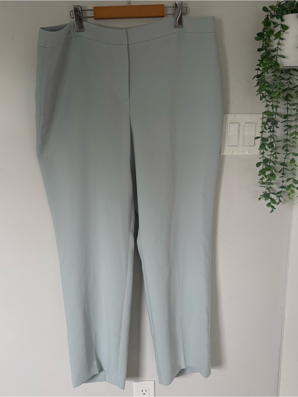 Talbots Light Blue High Waisted Straight Leg Dress Pants Trousers Size 16